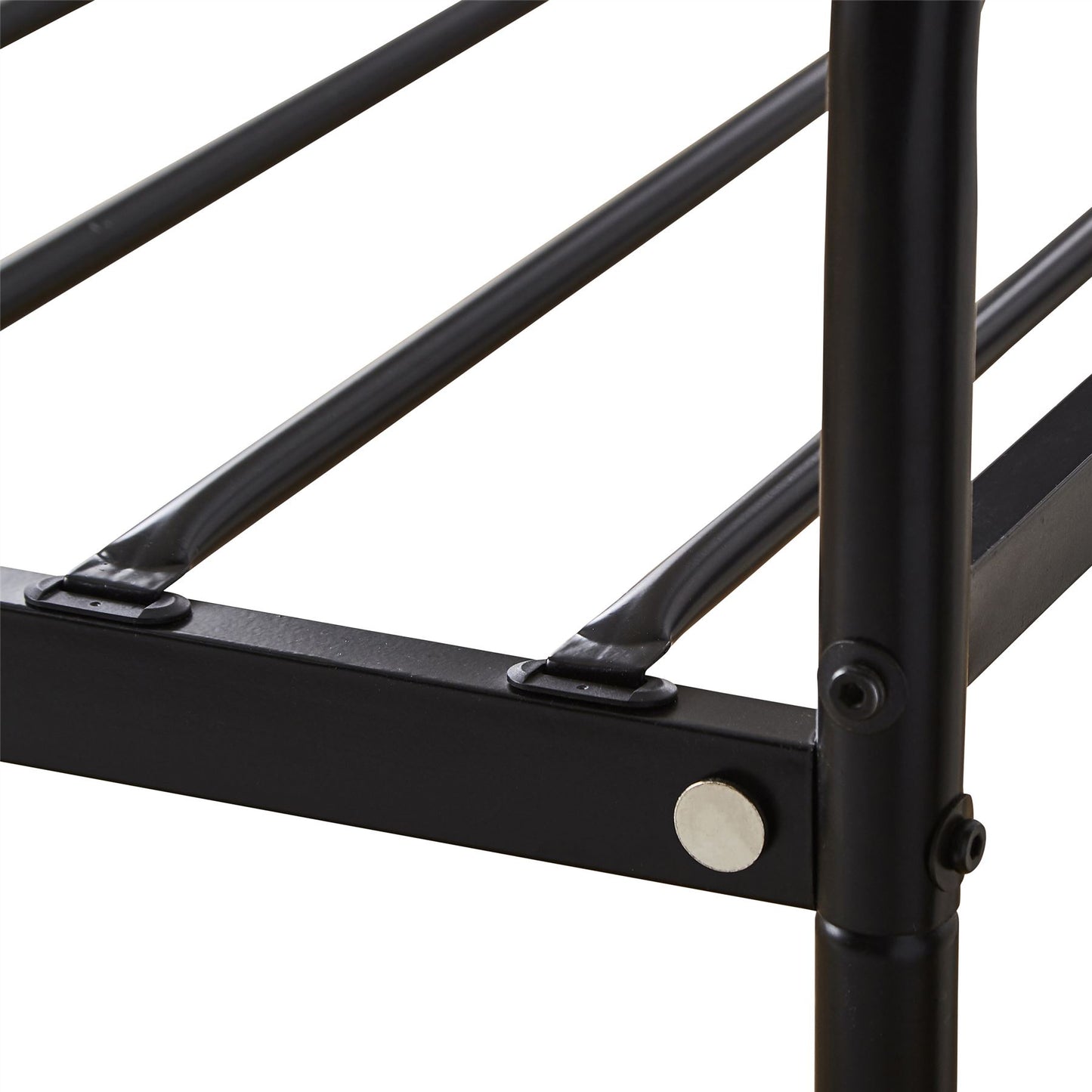 Extra Strong Single Metal Bed Frame In Black