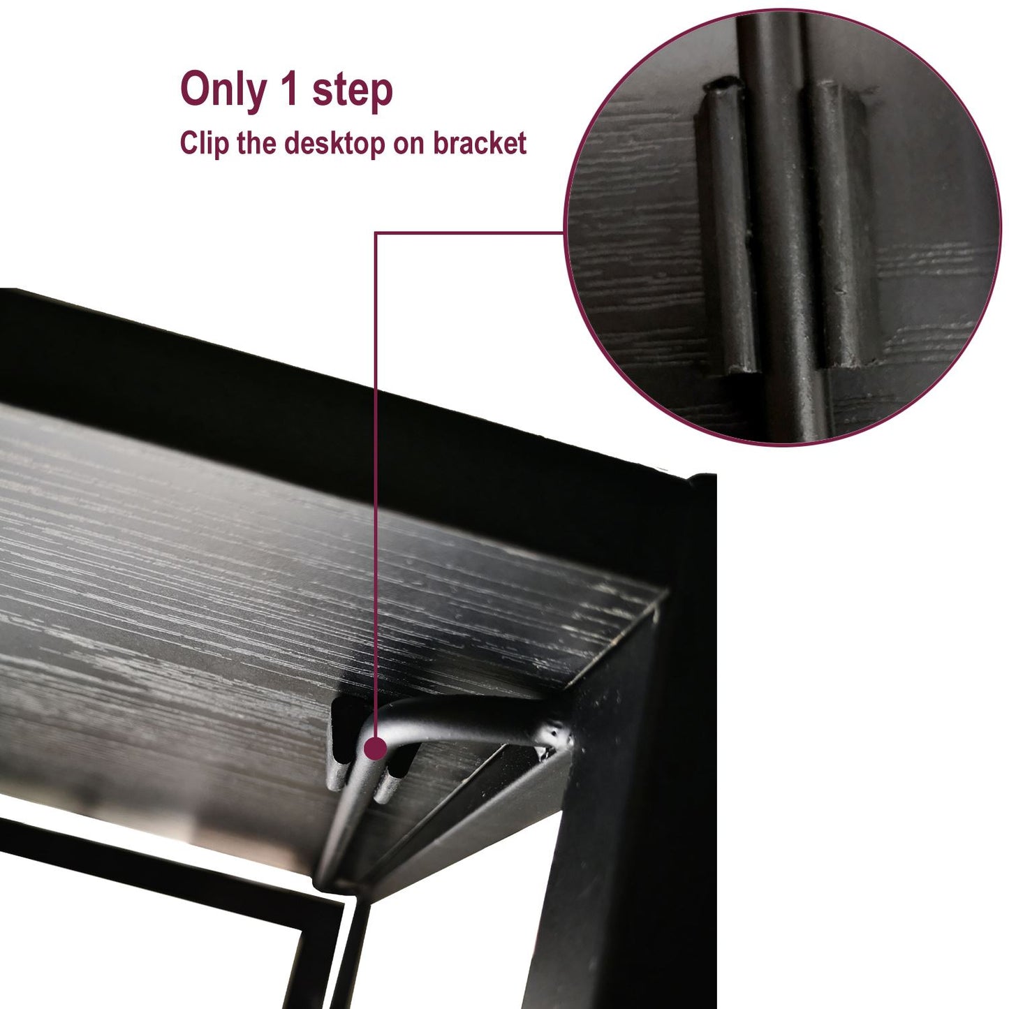 Multifunction Folding Desk Portable Compact Computer Table In Black