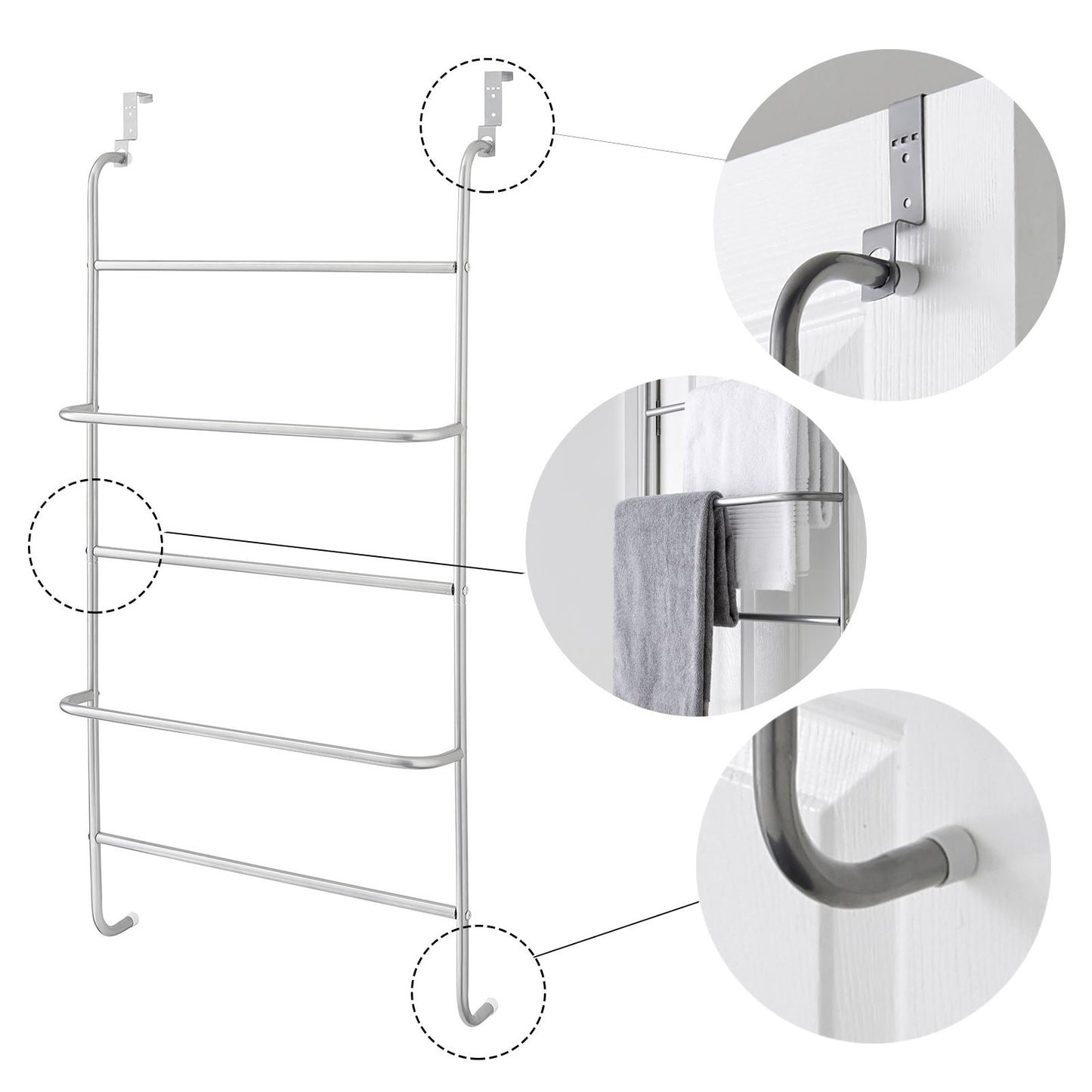 5 Tier Over Door Bar In Powder Coating
