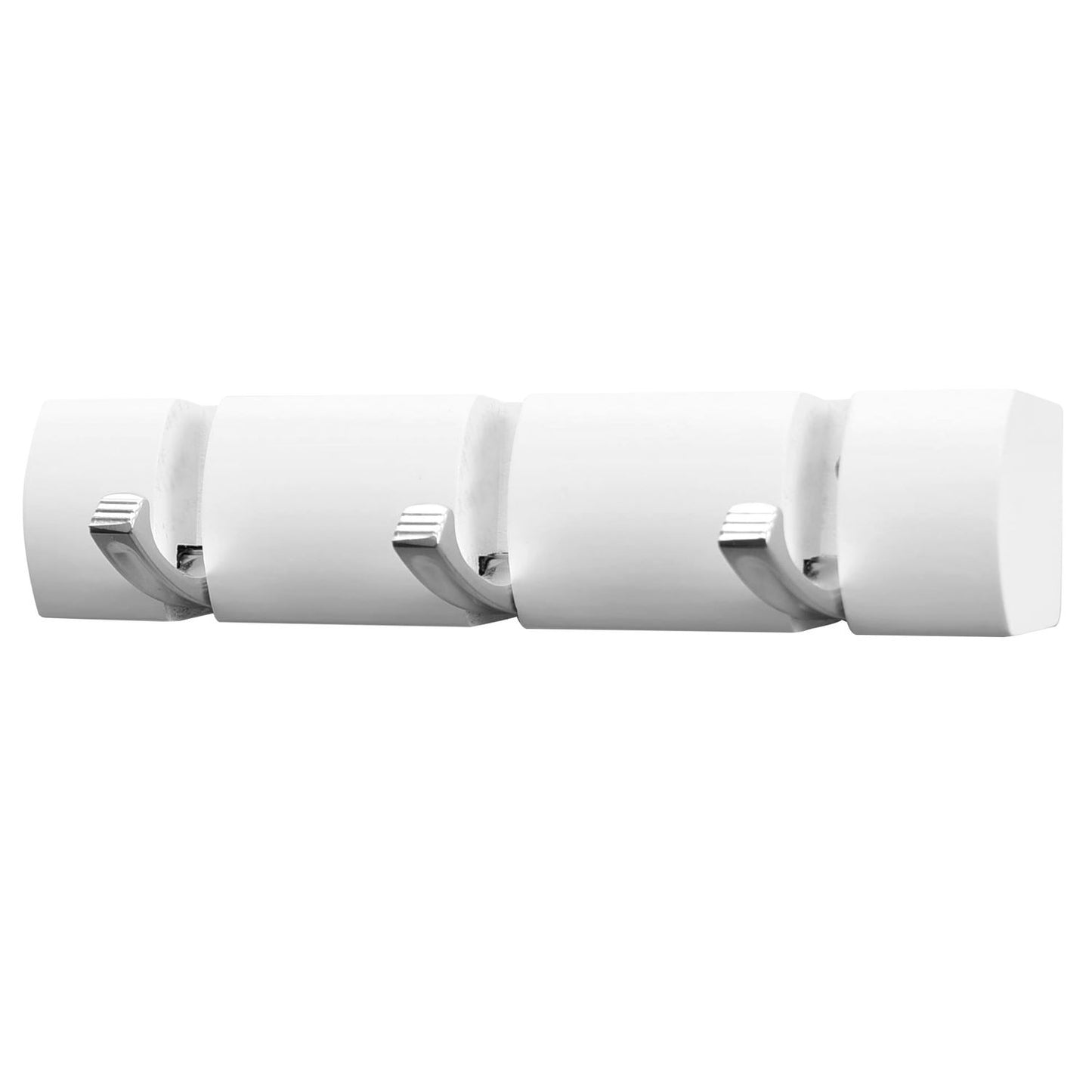 3 Door Hooks In Nickel On White Mountable Board