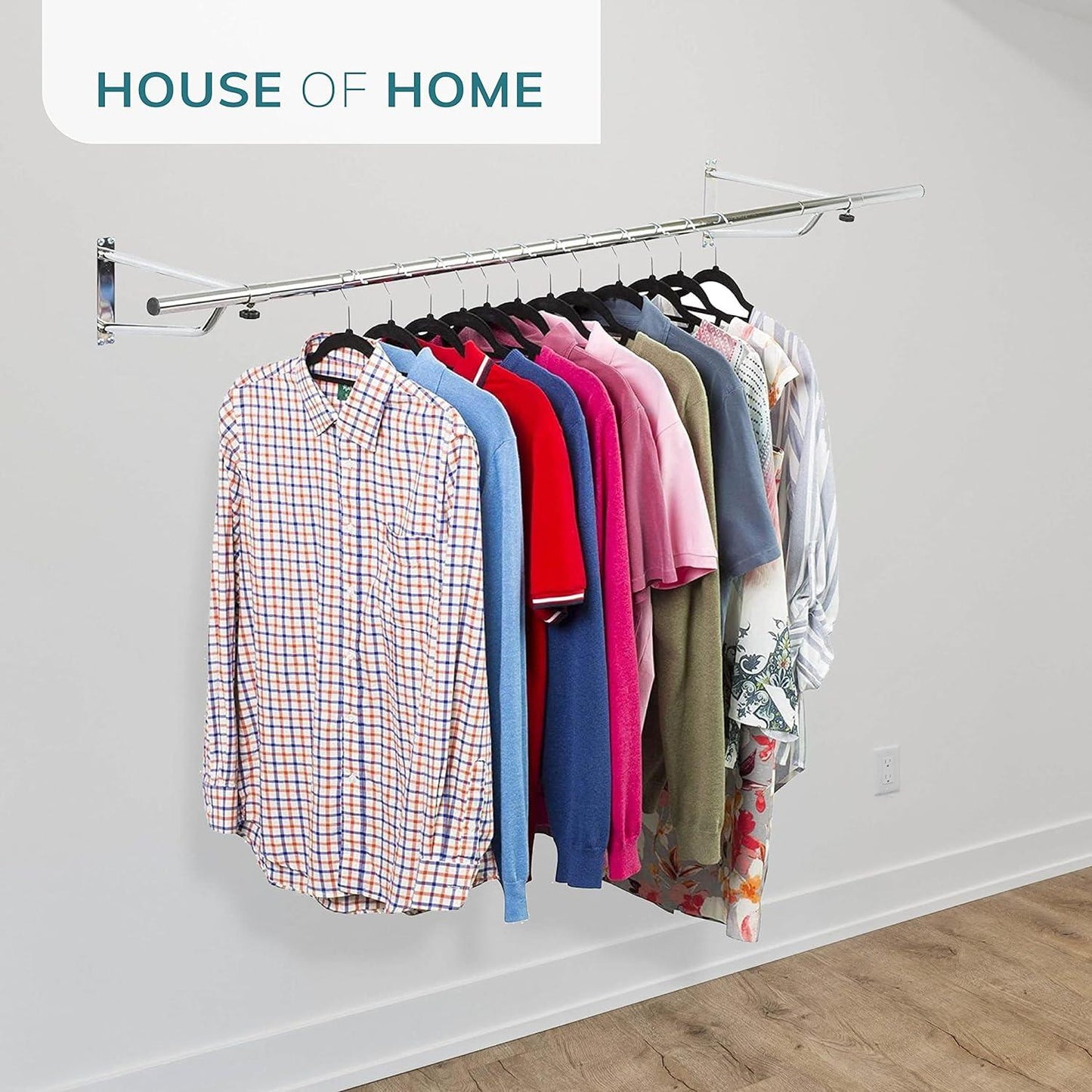 6ft Garment Rail In Chrome Plated