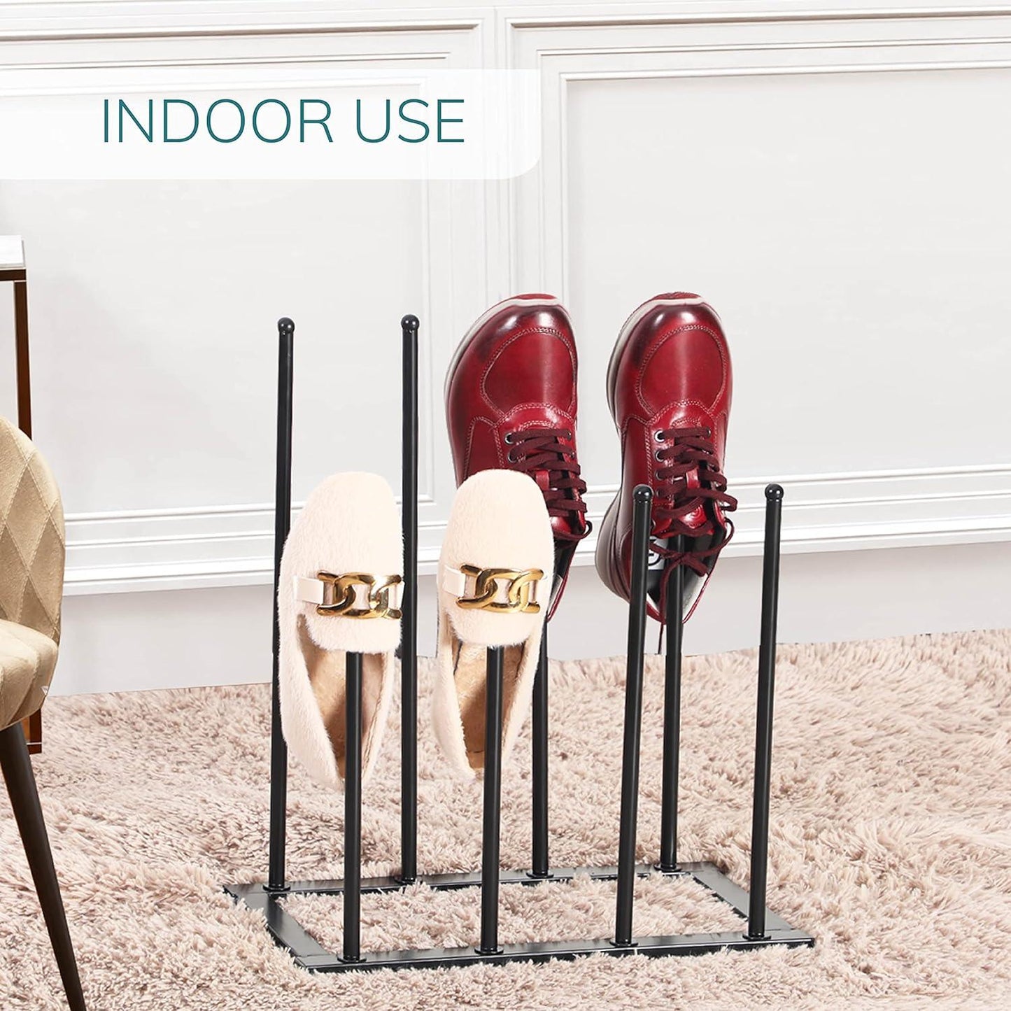 4 Pair Welly Boot Rack