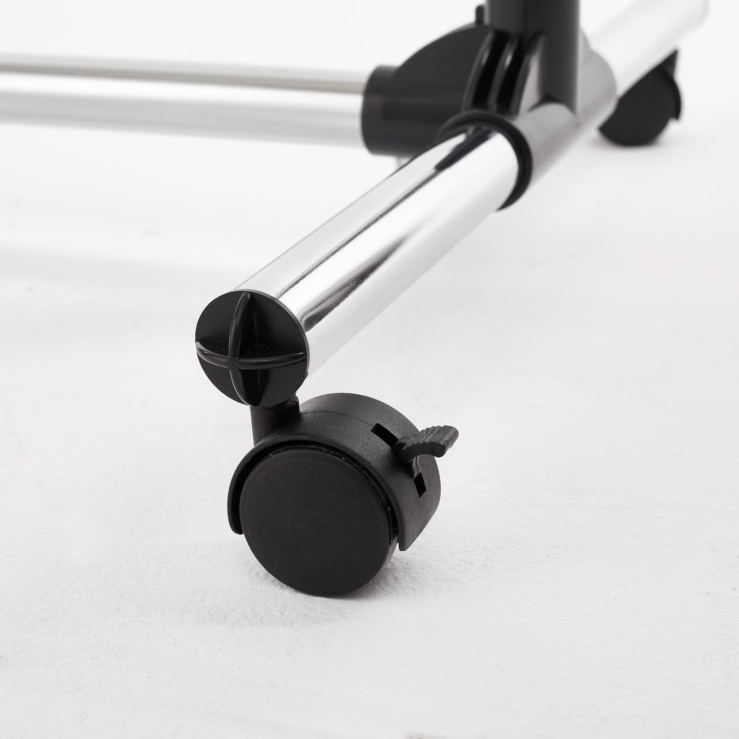 Double Clothes Rail, Extended Top Rail Adjustable Height, Chrome