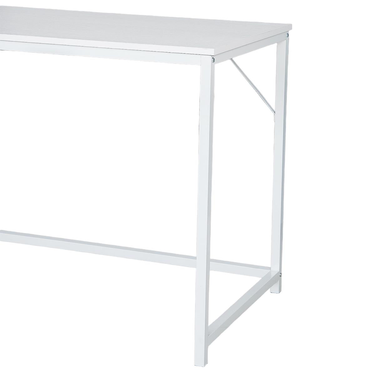 Large White wood top with white coated metal frame 120cm