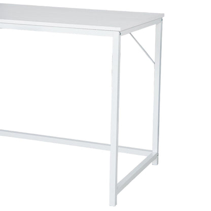 Large White wood top with white coated metal frame 120cm