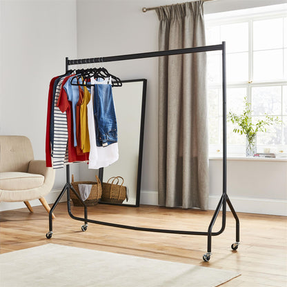 Superior Heavy Duty 4FT Long x 5FT Clothes Rail In Black