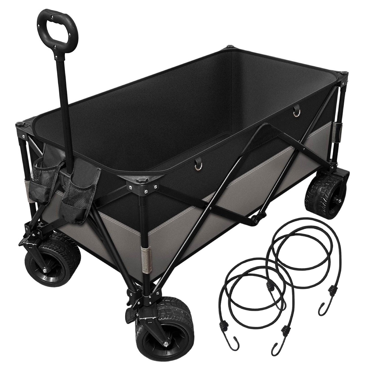 220L Foldable Utility Trolley Garden Home Camping Festivals Collapsible Cart, Carry Bag