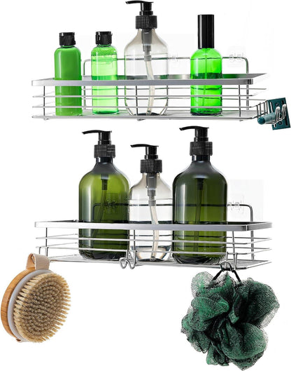 Set of 2 Stainless Steel Shower Caddy