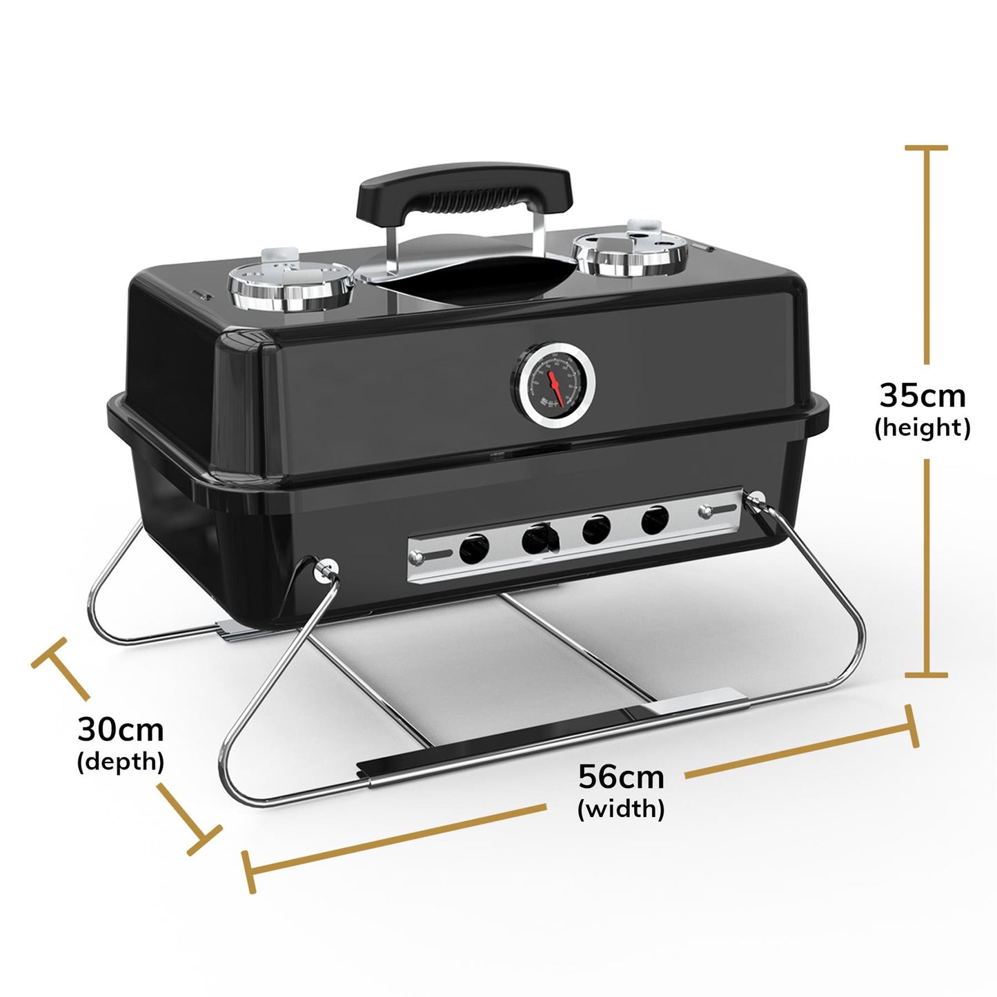 Portable BBQ Charcoal Grill Ideal Camping, Festivals, Travel with Foldable Legs