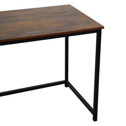 Large Rustic brown top with black coated metal frame 120cm