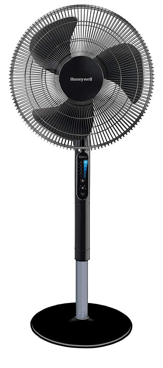 OVERBOX Honeywell Advanced QuietSet 16" Stand Fan With Noise Reduction Technology - Black UK Plug