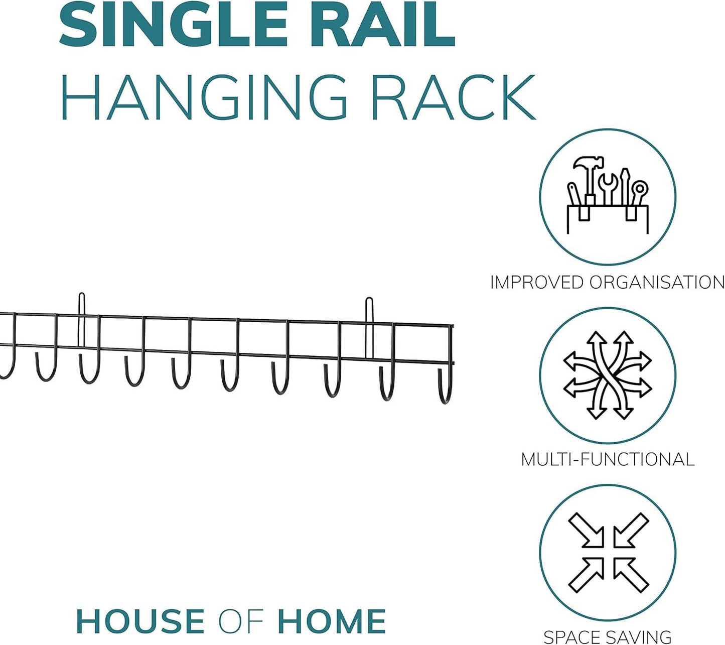 Extra-Long Tool Rack In Black Powder Coating