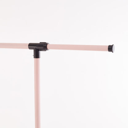 Double Clothes Rail, Extended Top Rail Adjustable Height, Pink
