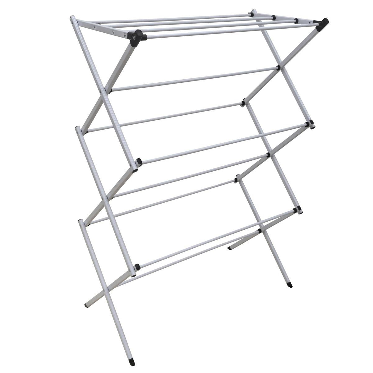 Foldable Clothes Airer – Compact Indoor Laundry Drying Rack, Silver