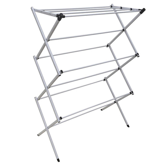 Foldable Clothes Airer – Compact Indoor Laundry Drying Rack, Silver