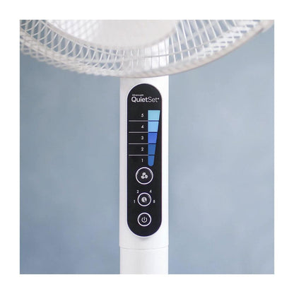 Honeywell Advanced QuietSet Oscillating Stand Fan (5 Speed Settings, Timer Function, Oscillating 70°, Height Adjustment, Remote Control, Easy to Use) HSF600W