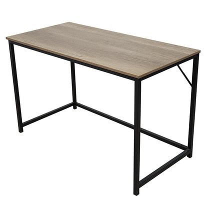 Large Light Rustic Brown wood top with Black coated metal frame 120cm