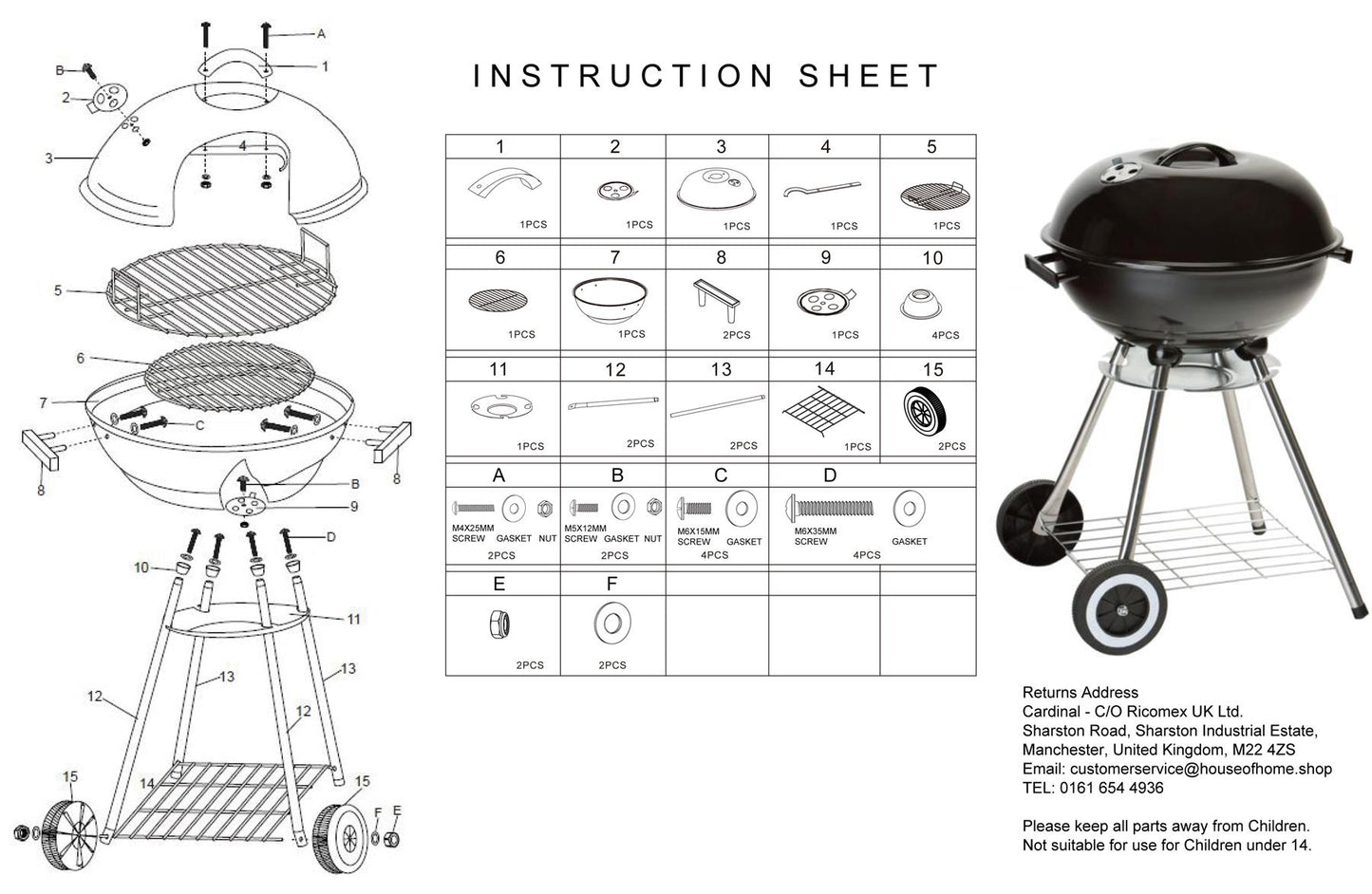 Kettle 18" Charcoal Grill Barbecue BBQ