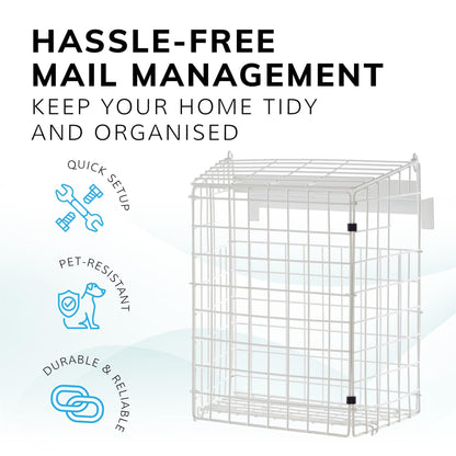 Large White Letterbox Cage over the Letterbox Fit