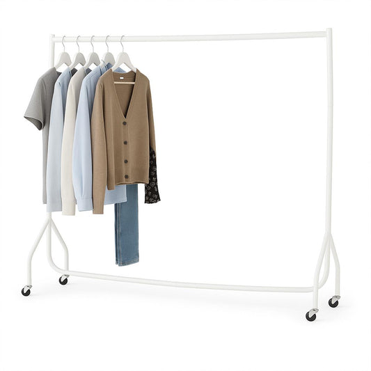 6ft x 5ft Heavy duty clothes rail in white