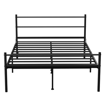 King Size Metal Bed Extra Strong Frame Stylish Bedroom Storage Modern Sturdy Design