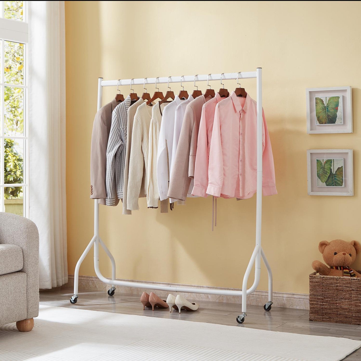 Superior Heavy  Duty 4FT Long x 5FT Clothes Rail In Black