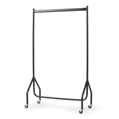 3ft Long x 5ft High Quality Heavy Duty Clothes Rail In Black Metal Construction