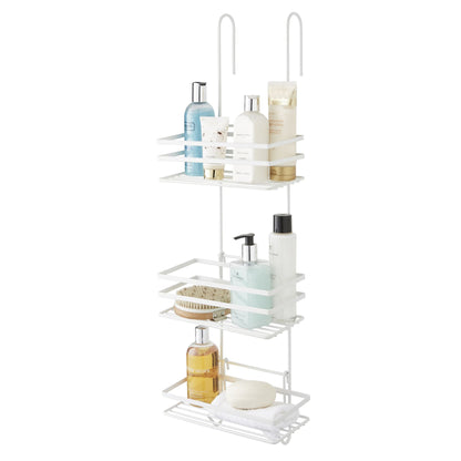 3 Tier Non Rust Hanging Shower Caddy Bathroom Organiser in White
