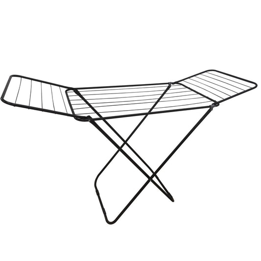 Extendable Wing Clothes Airer – Folding Indoor Drying Rack, Black