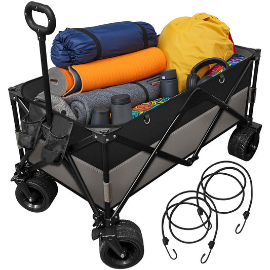 220L Foldable Utility Trolley Garden Home Camping Festivals Collapsible Cart, Carry Bag
