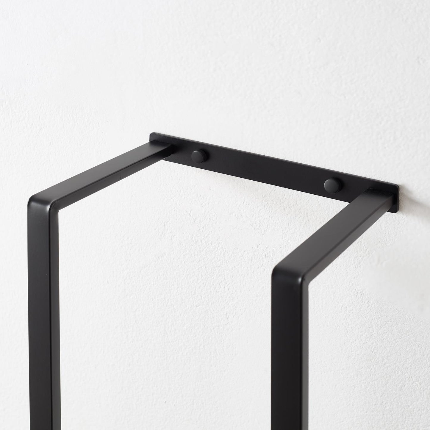 Wall Mounted Black Stainless Steel Double Bar Towel Rail for Bathroom 75cm