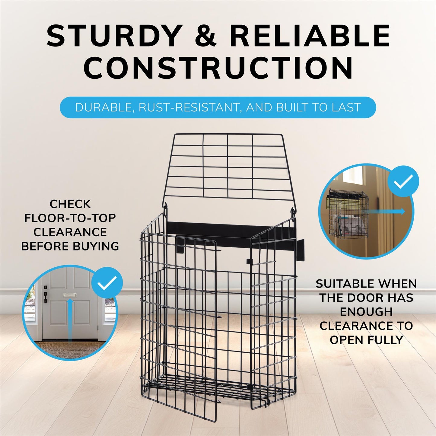 Large Black Letterbox Cage over the Letterbox Fit
