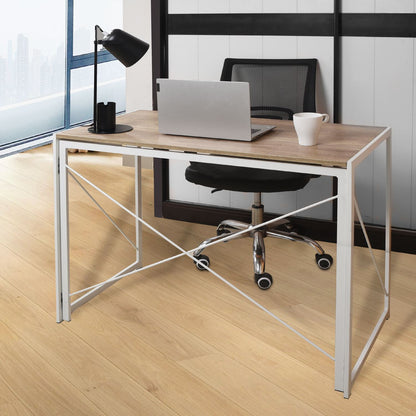 Multifunction Folding Desk Portable Compact Computer Table In White