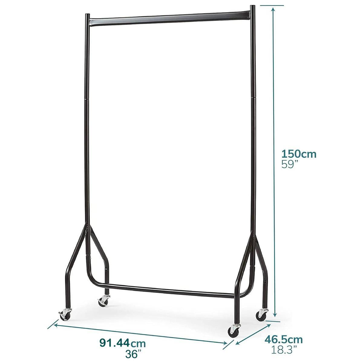 3ft x 5ft Heavy duty clothes rail in white