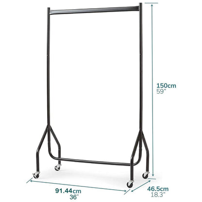3ft x 5ft Heavy duty clothes rail in white