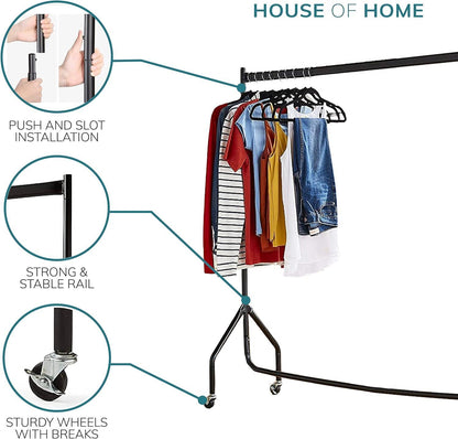 6ft x 5ft Heavy duty clothes rail in white