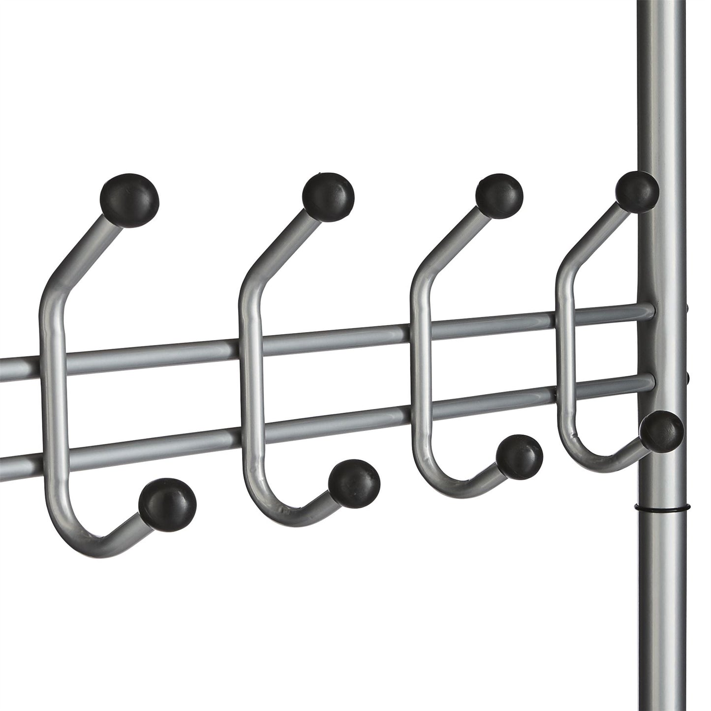 Multi Purpose Stand 18 Hooks For Clothes Shoes Hats Bags - Grey