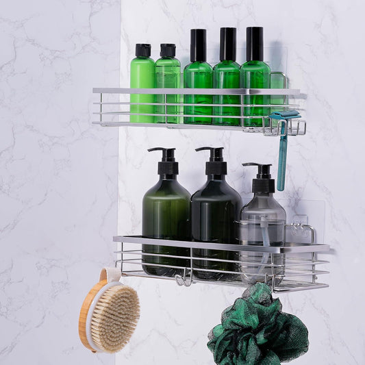Set of 2 Stainless Steel Shower Caddy