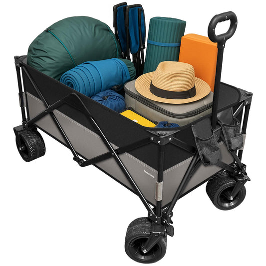 120L Foldable Utility Trolley Garden Home Camping Festivals Collapsible Cart, Carry Bag