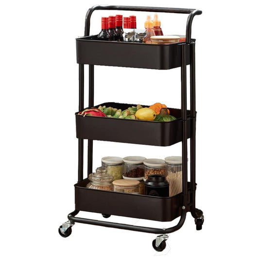 3 Tier Trolley Black