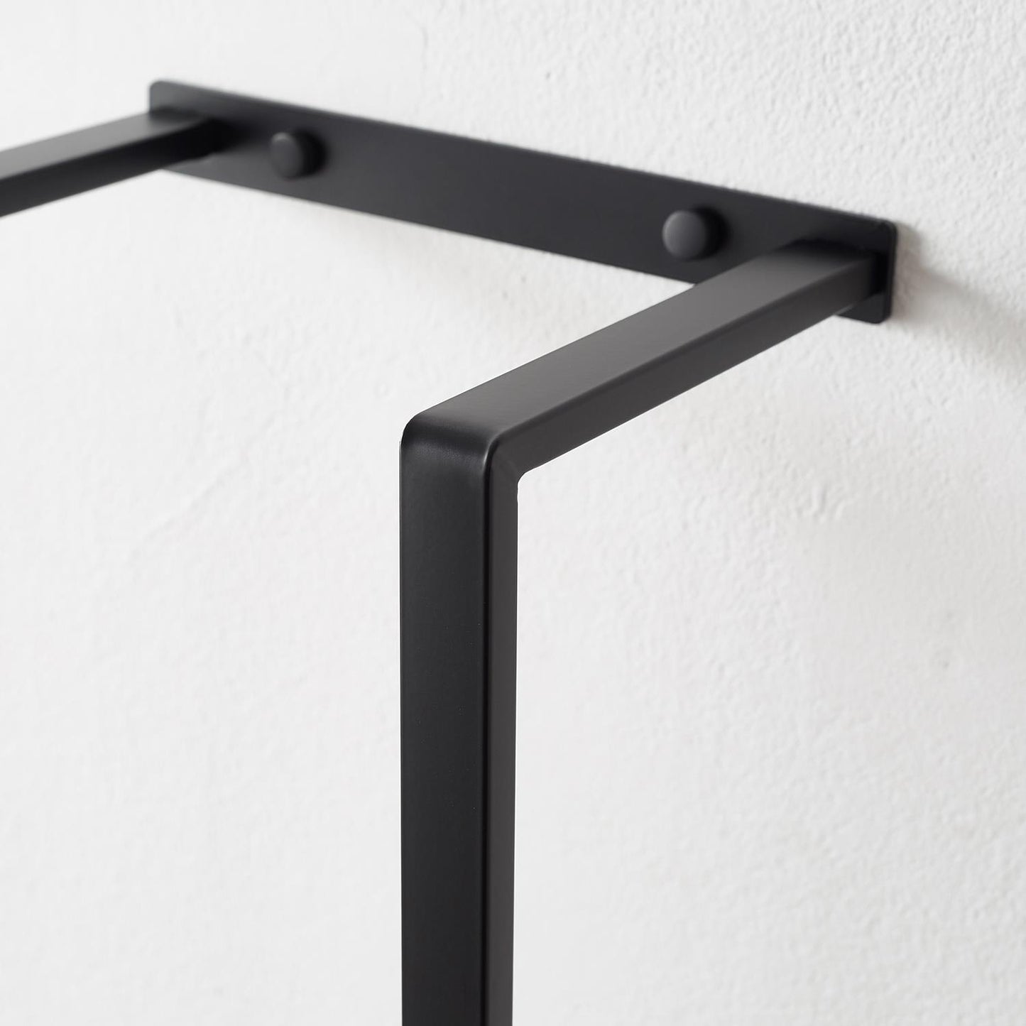 Wall Mounted Black Stainless Steel Double Bar Towel Rail for Bathroom 75cm
