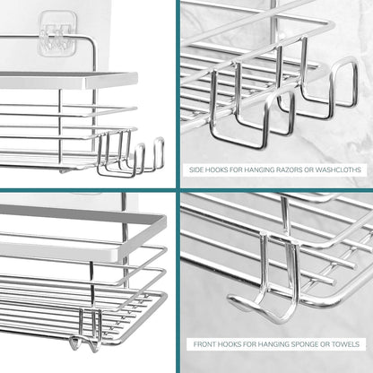 Set of 2 Stainless Steel Shower Caddy