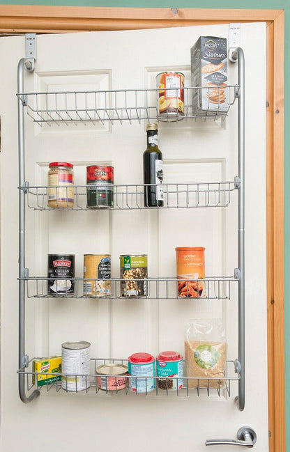 4 Tier Over Door Hanging Rack / Shelves For Pantry Or Storage Cupboard