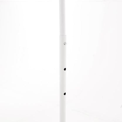 Heavy Duty White Clothes Rail Adjustable Width Height with Shelf, Locking Wheels