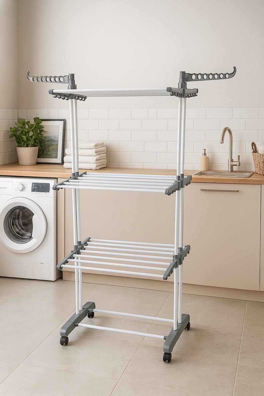 Folding 3 tier Airer tower drying rack 26m