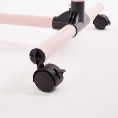 Double Clothes Rail, Extended Top Rail Adjustable Height, Pink