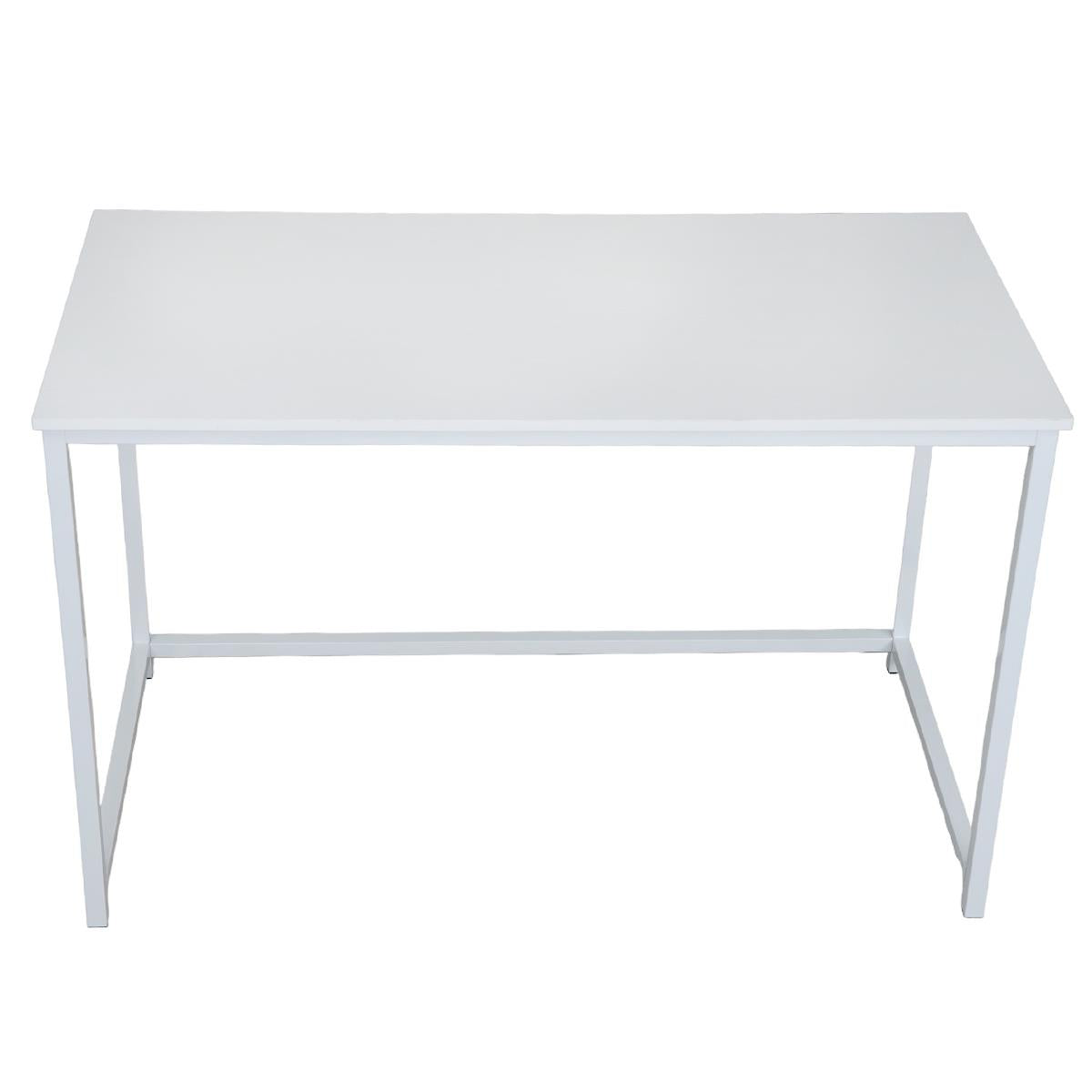 Large White wood top with white coated metal frame 120cm