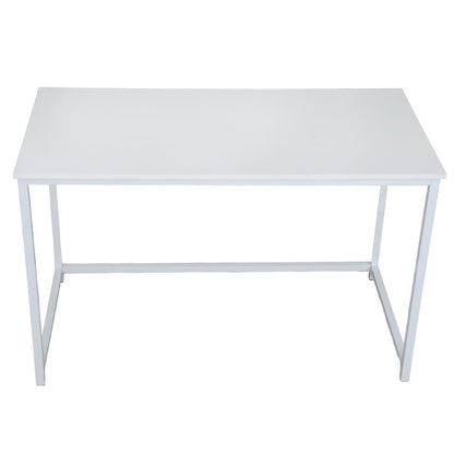 Large White wood top with white coated metal frame 120cm