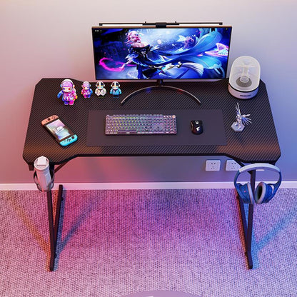 Gaming / Computer Desk – Carbon Fibre Top Black – 80cm L x 60 D x 75 H