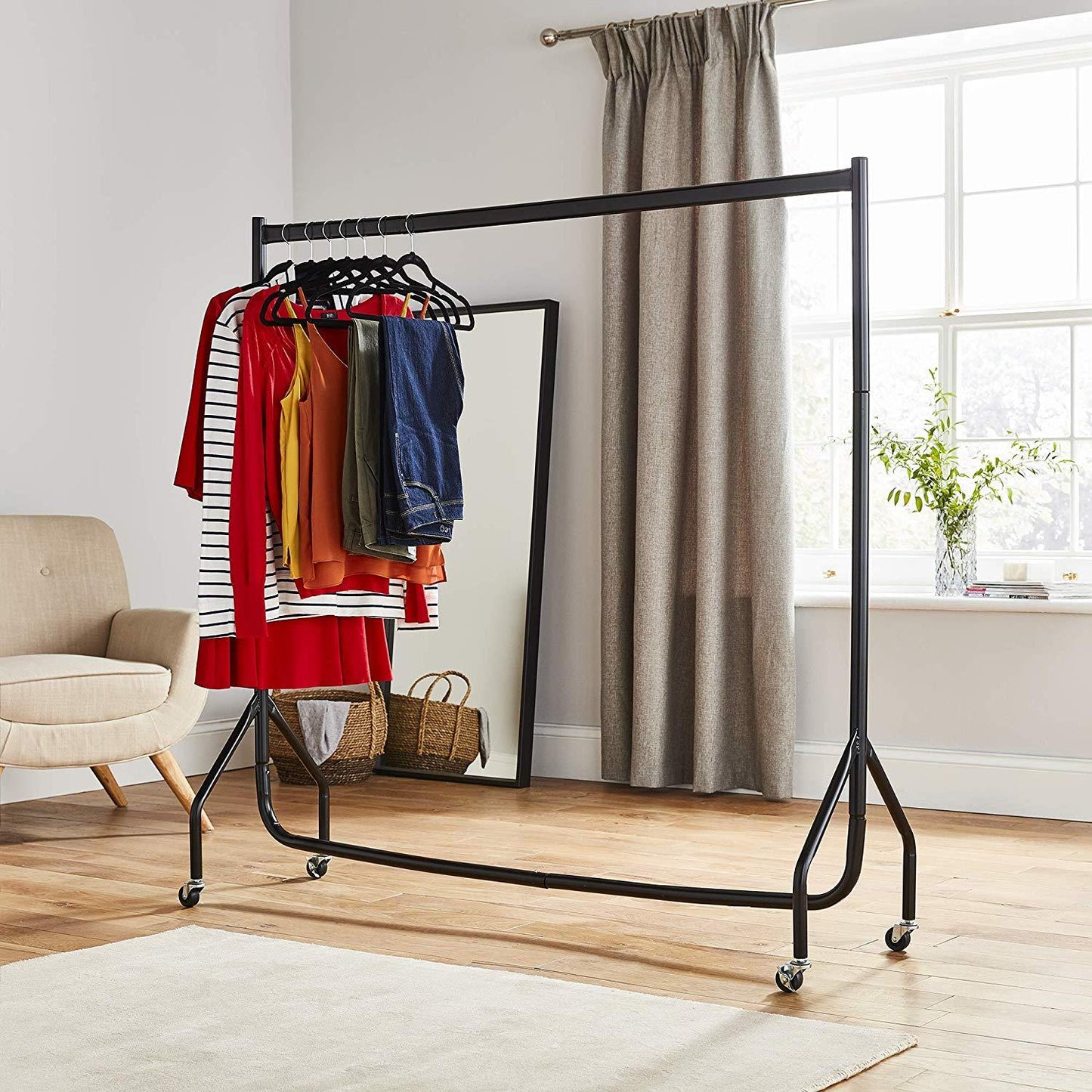 4Ft Long x 5Ft Tall Quality Heavy Duty Hanging Clothes Rail